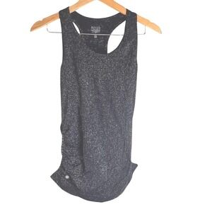 Athleta Black Sparkle Tank Top Racerback‎ Athletic Workout Performance Built Bra